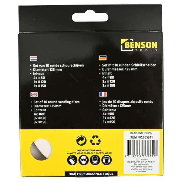 Sliprondeller 10-pack rund