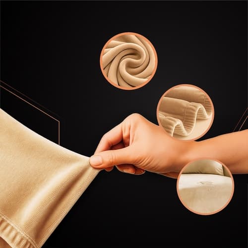 Sofföverdrag Sammet / Överdrag till Soffa - 145-185cm Beige