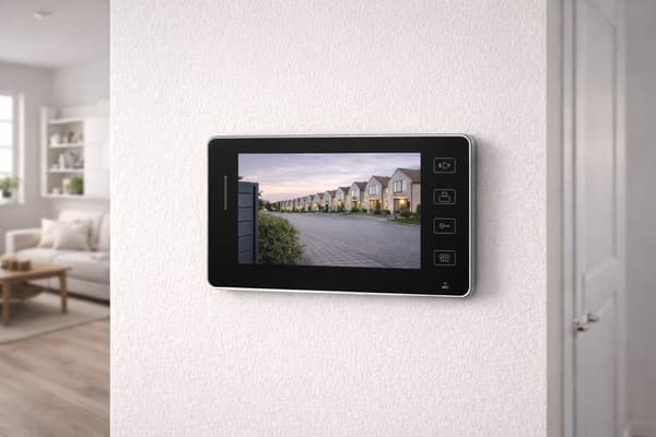 Porttelefon video kabel LCD grind Black