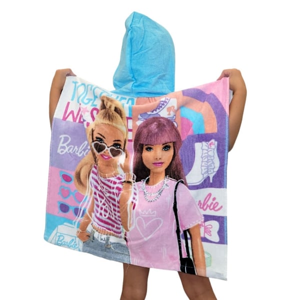 Barbie strandhandduk poncho 60x120 cm
