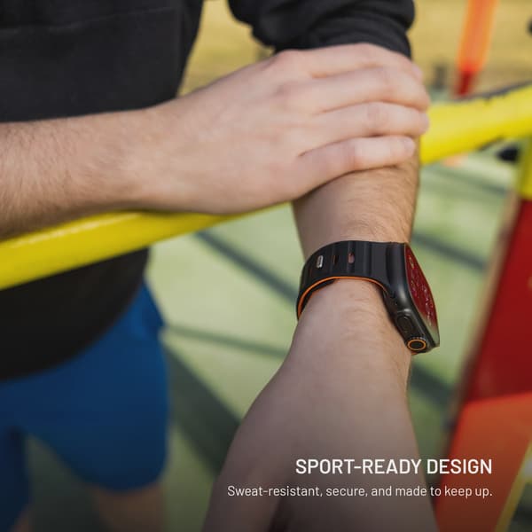 FIXED Mag Silikonrem för Apple Watch 42/44/45/49mm Svart