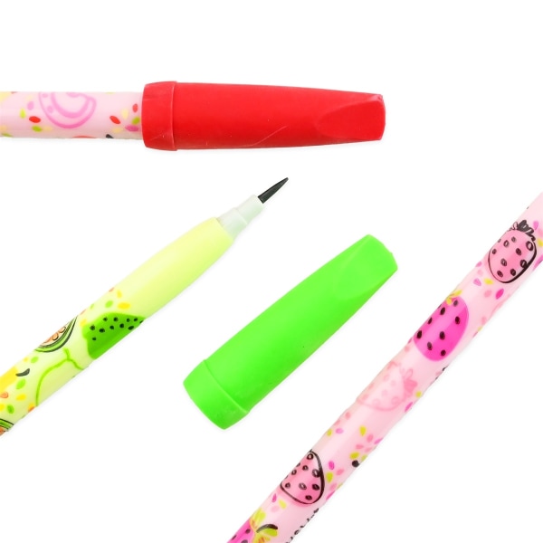 4-Pak - Stiftpen - Pen med Duftviskelæder Multicolor