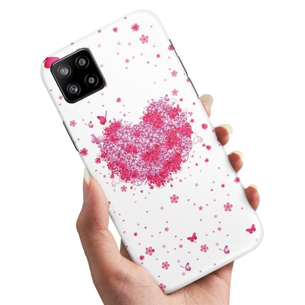 Deksel / Mobildeksel til Samsung Galaxy A22 5G - Blomsterhjerte