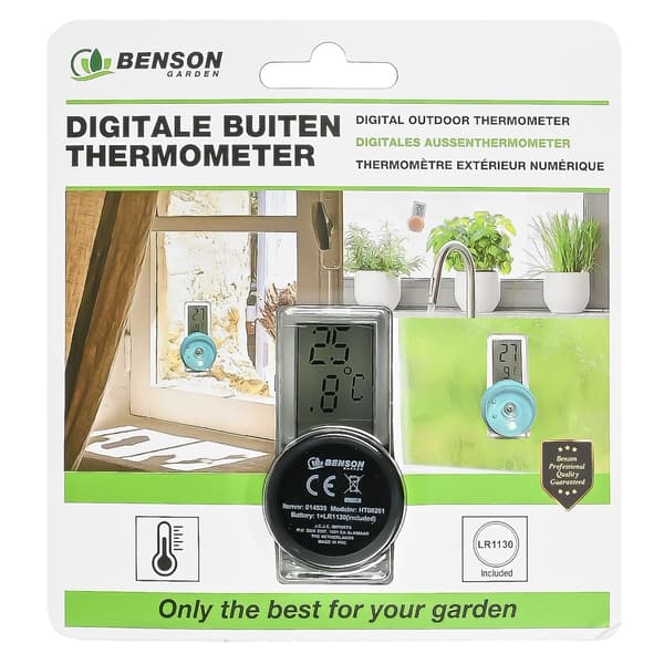 Termometer digital utomhus med sugkopp