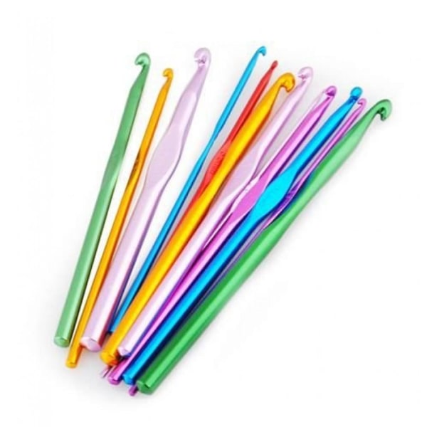 12-Pack - Heklenåler for strikking og hekling - Flere størrelser Multicolor