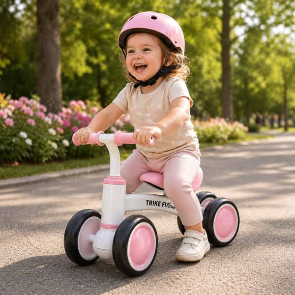 Gåcykel för barn - 4 hjul Rosa