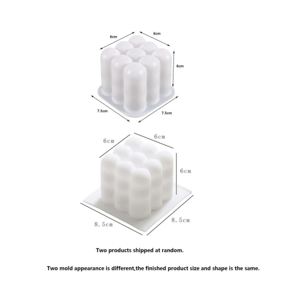 Silikoneform Lys - Form til Lystilling - Støbeform Stearin White