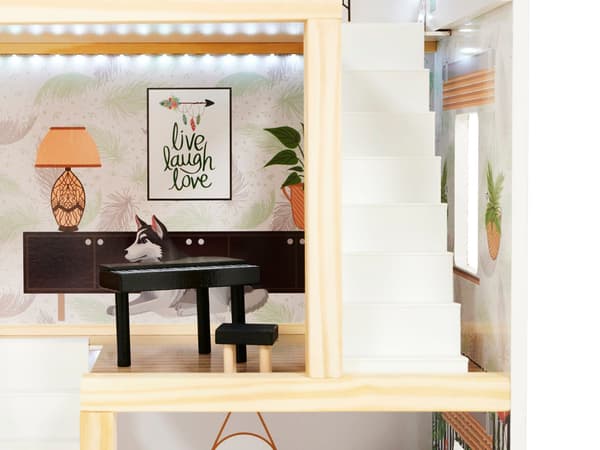 Trädockhus FLORO boho LED