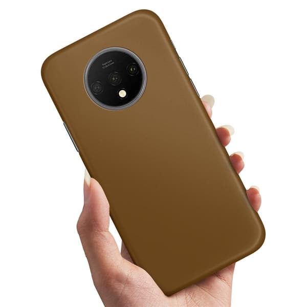 Deksel / Mobildeksel til OnePlus 7T - Brun Brown