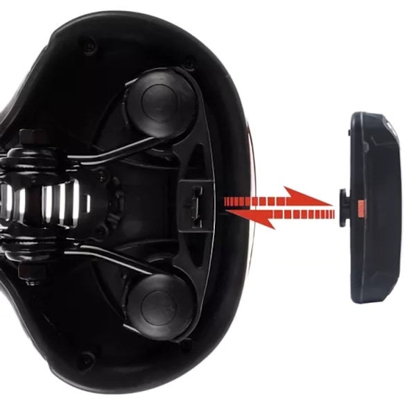 Pyörän satula LED-valolla - Satula pyörälle Black
