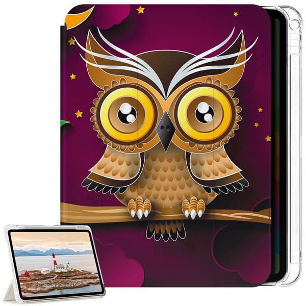 Cover til iPad Pro 11" - M4/M5 - 2024/2025 - Lysbrun Ugle