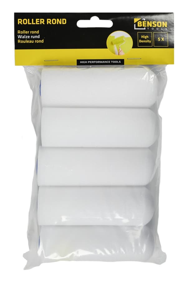 Lackrulle skum 10 cm 5-pack