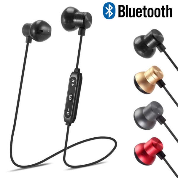Köp Magnetiska In-ear Hörlurar med Bluetooth - Flera färger grå | Fyndiq