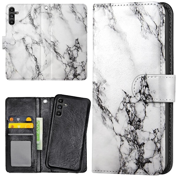 Samsung Galaxy S24 FE - Plånboksfodral/Skal Marmor