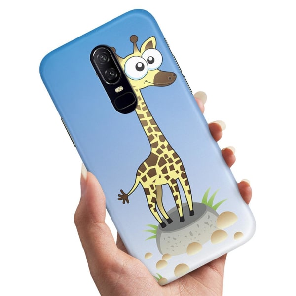 OnePlus 6 - Deksel/Mobildeksel Tegnet Giraff