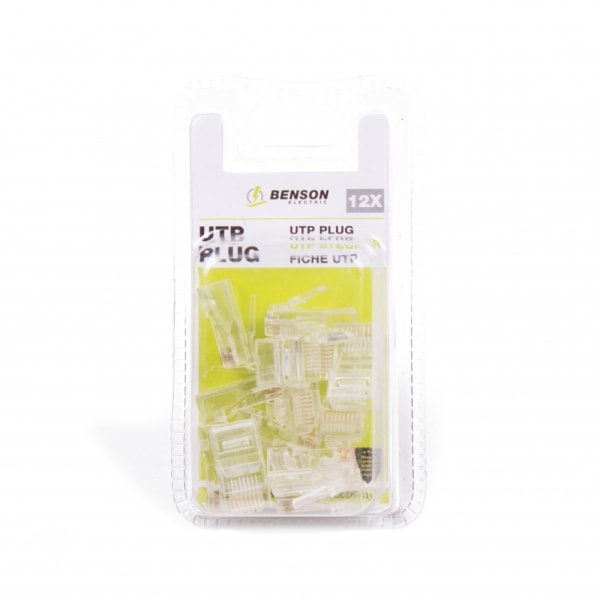 RJ45-stik / Modulstik - 12 stk Transparent