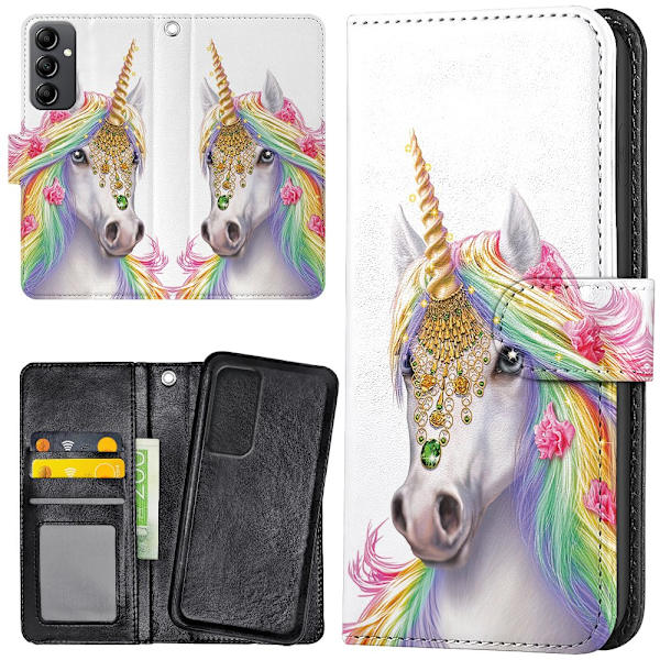 Samsung Galaxy A14 - Lompakkokotelo/Kuoret Unicorn/Yksisarvinen