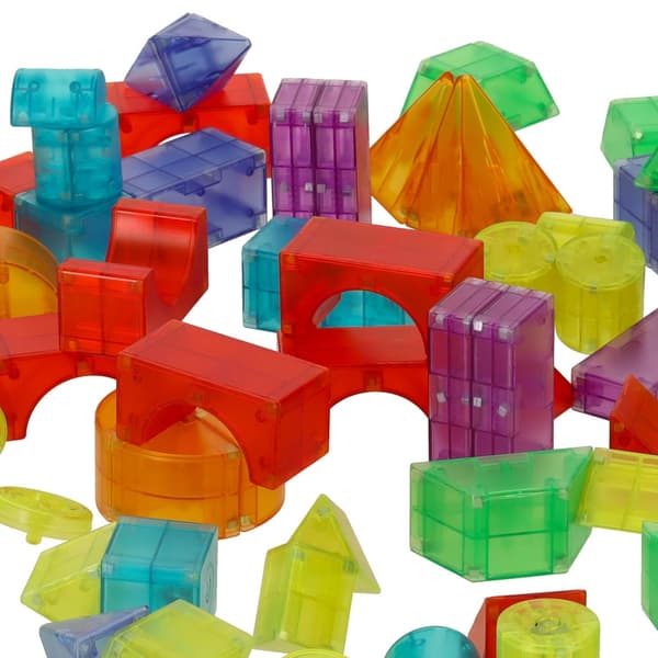 Magnetic Tiles - Magnetiska Brickor med LED - 134-delar