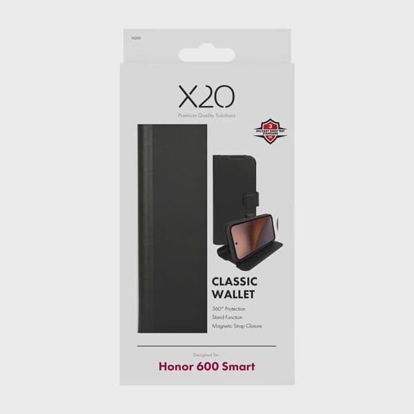 X2O Classic Wallet Plånboksfodral Honor 600 Smart Svart