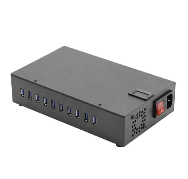 10-Port USB-Laddare – Multiport Hub med Skyddssystem