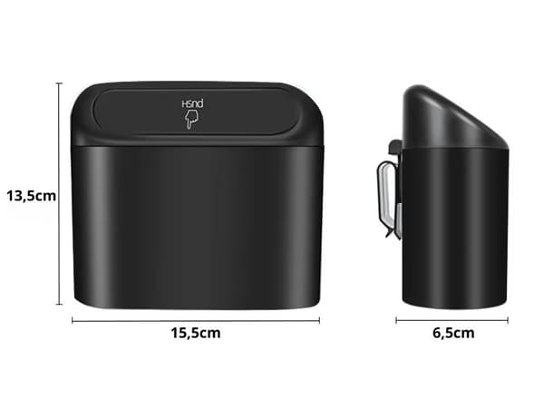Bilpapperskorg mini - Dörrhängd med fällbart lock