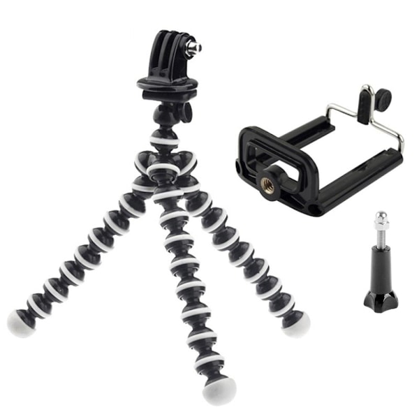 Flexibel Tripod Kamerastativ - Stativ för Mobil / GoPro (16 cm) Svart