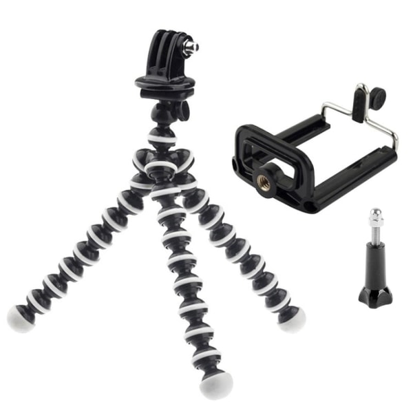 Joustava Tripod Kamerajalusta -Jalusta Puhelimille/GoPro (16 cm) Black