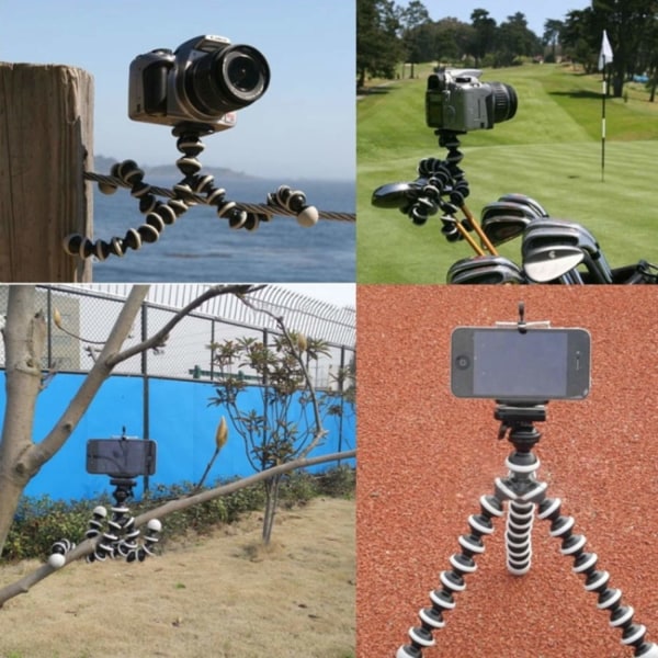 Fleksibelt kamerastativ - stativ til mobil / GoPro (16 cm) Black