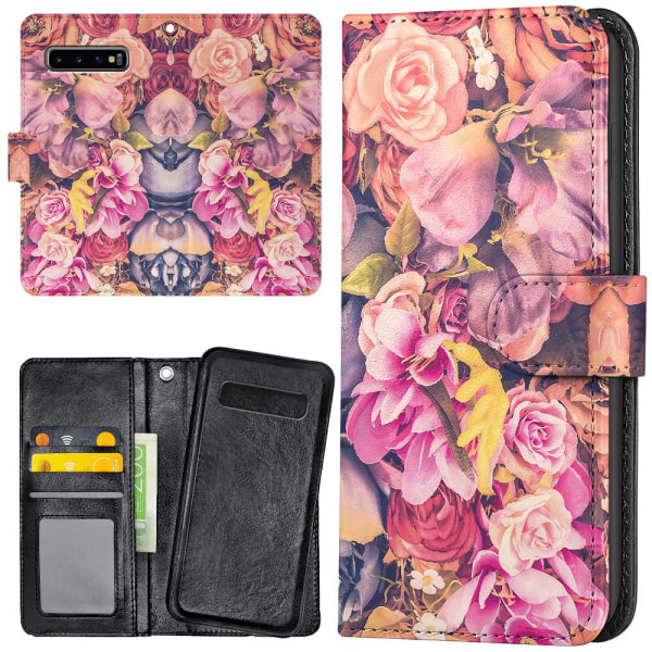 Samsung Galaxy S10 Plus - Mobilcover/Etui Cover Roses