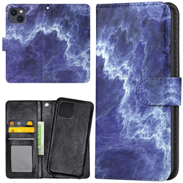 iPhone 14 - Plånboksfodral/Skal Marmor