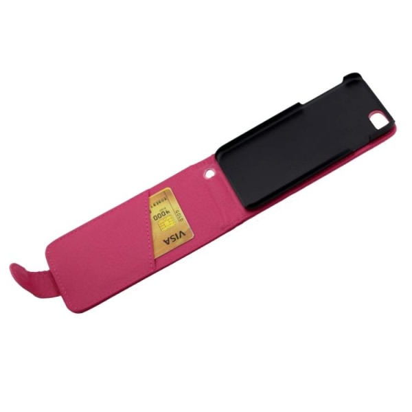 iPhone 7/8 Plus - Flip-kotelo korttipaikalla - Tummanpunainen Dark pink