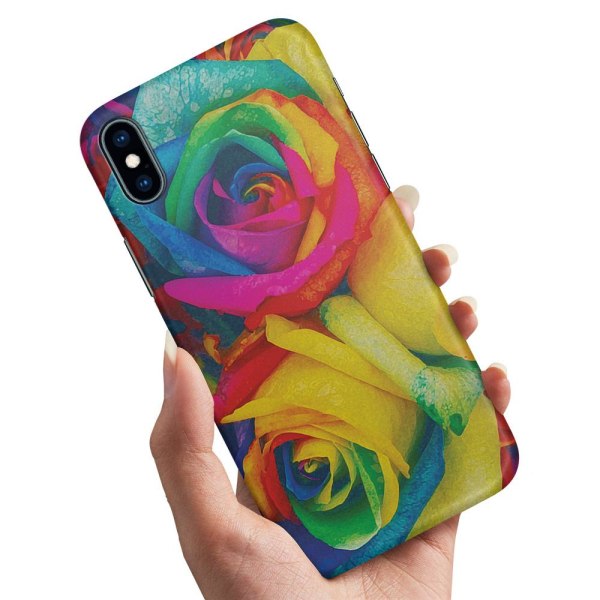 iPhone XS - Cover / Mobilcover Farvede roser