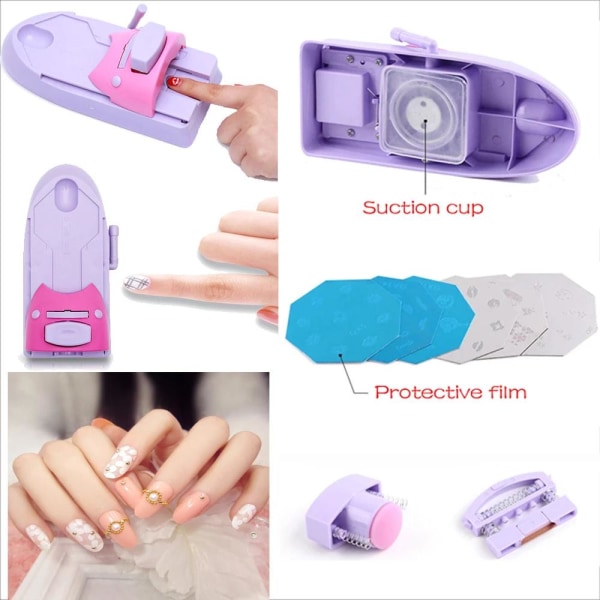 Skrivare för Nageldekor - Printer Nail Art - Nageltryck Lila