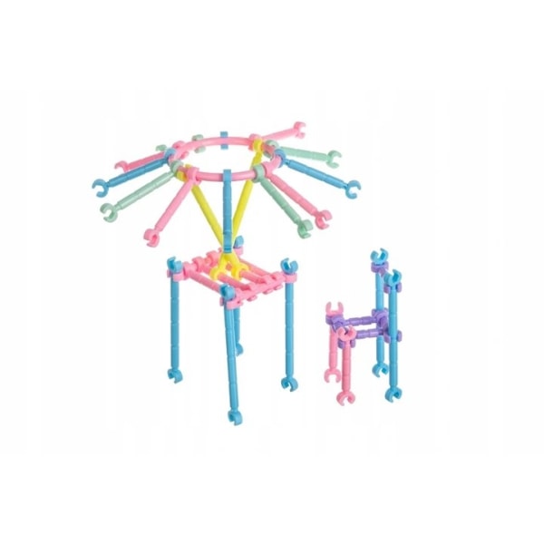 Blocks - straws - construction figures - 1000 pcs Multicolor