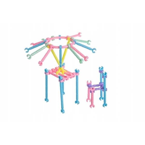 Blocks - straws - construction figures - 1000 pcs Multicolor