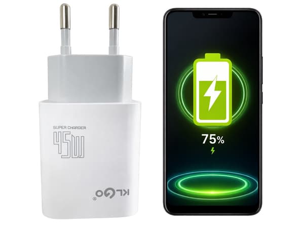 Snabbladdare 45W USB-A USB-C universell