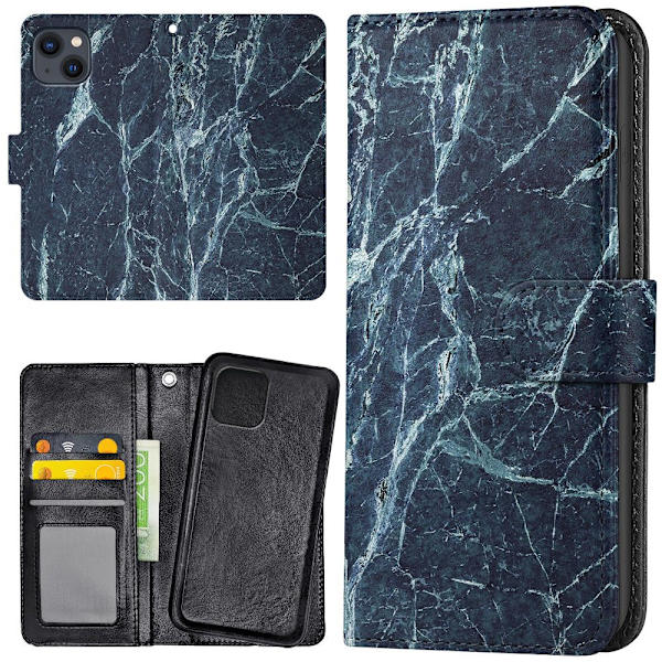 iPhone 15 - Plånboksfodral/Skal Marmor