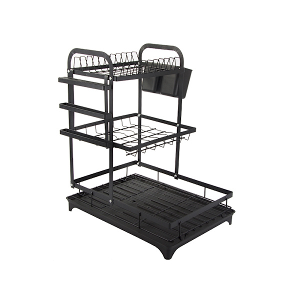 Diskställ 2 våningar med droppbricka