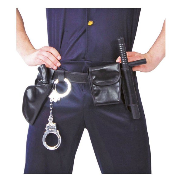 Politiets tilbehørsbelte / utstyrsbelte - Halloween og maskerade Black
