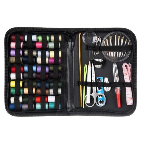 Sysæt med tråd, nåle, sakse, målebånd, sprinklere m.m. - 128 dele Multicolor