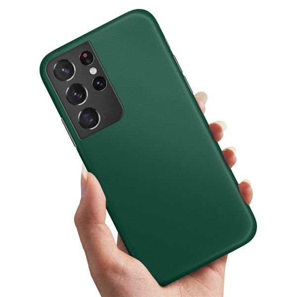 Samsung Galaxy S21 Ultra - Cover/Mobilcover Mørkgrøn Dark green