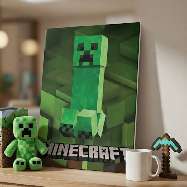 Minecraft Skylt - Creeper multifärg