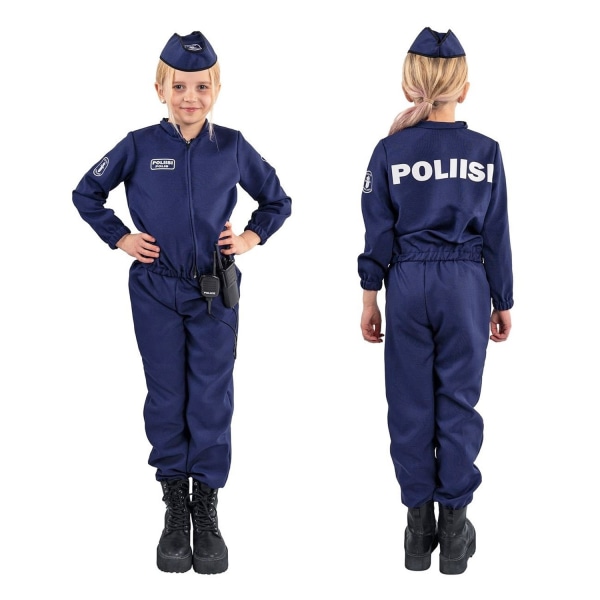 Finsk politi børnekostume MultiColor S