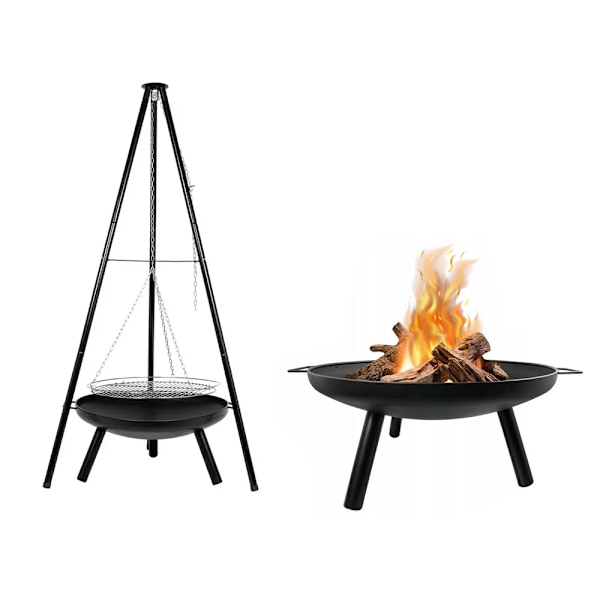 Hängande Grill och Eldstad för Öppen Eld - 58 cm