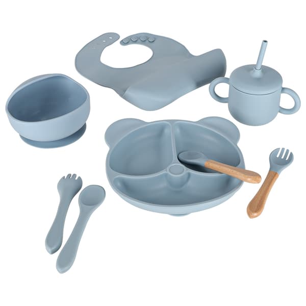 Barnservis Silikon - 7-delar Mint