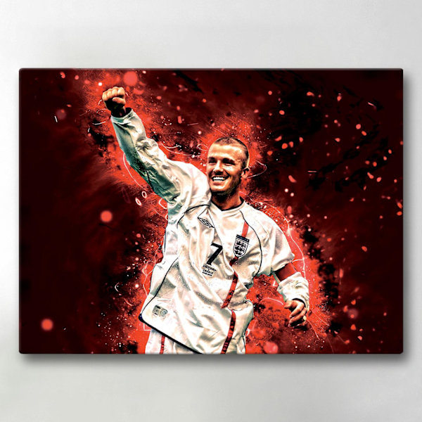 Lærredsbillede / Lærredstryk - David Beckham - 40x30 cm - Lærred