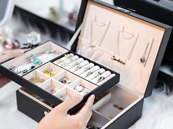 Casket organizer smyckeskrin elegant nyckellåda