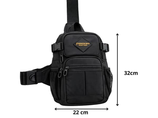 Magväska herr crossbody svart