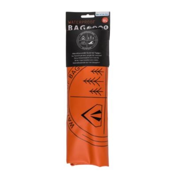 Sammenfoldelig vandtæt taske med skulderrem - 5L - Sømandssæk Orange