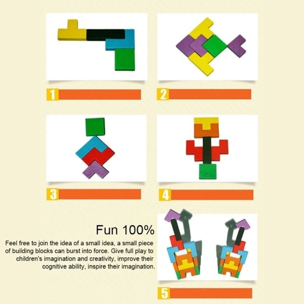 IQ-puslespil Spil / Legetøj til Børn - Træleg Multicolor